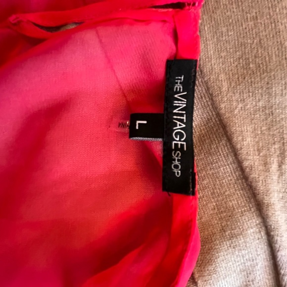 ~The Vintage Shop~ Red Ruffled Women's Top - Picture 6 of 7